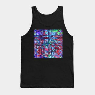 Pop Waves Modern Digital Abstract Tank Top